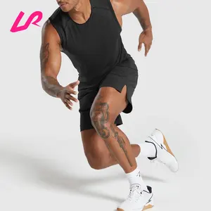 Individuelles Herren Fitness-Athletik-Hemd reine Baumwolle weiche Freizeit Sport Fitness-Weste schlicht unbedruckt Übergröße Streetwear Tanktops
