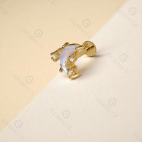Gemnel Bijoux délicats et ludiques Boucles d'oreilles multiples en argent 925