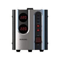 Régulateur de tension numérique double affichage 500/1000/1500/2000 VA, sortie 220 V/110 V pour ordinateurs, téléviseurs et téléphones