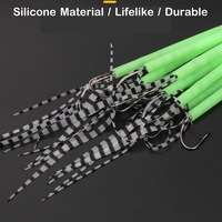 Ensemble de pêche Sabiki robuste avec 3/5/10 hameçons, lumineux, anti-torsion, avec mousqueton pivotant et perles phosphorescentes pour la pêche en mer depuis un bateau