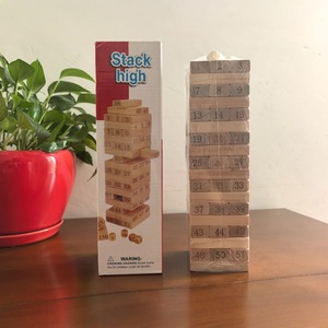 Modèle de bloc en bois classique jeu d'empilage bricolage jouet éducatif pour la construction de dominos pour 5 à 14 ans en bois - Product Image 5