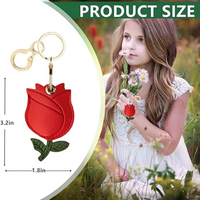 2025 YY Usine Vente Chaude En Cuir Pu Porte-clés Rouge Rose Conception Porte-clés Porte-Monnaie avec GPS Tracker Clé pour AriTag