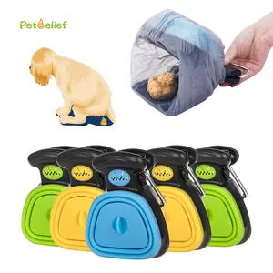 Portable Tools Pet Waste Picker Cleaning Toilet Picker Up Foldable Dog Poop Scooper with Bag