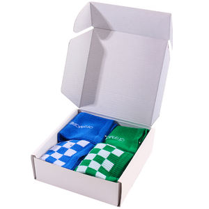 Ensemble de robes pour nouveau-nés personnalisées, boîte d'emballage pour vêtements de bébé recyclés, boîtes télescopiques, carton blanc, laminage mat, sous-vêtements, chaussettes - Product Image 2