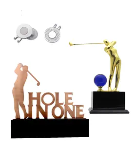 Trophy Manufacturer Sports Custom Golf Awards Trophies and Medals Crystal Metal Golf Trophies and Awards