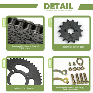 Piezas de Motocicleta Aptas para Kit de <span class=keywords><strong>Cadena</strong></span> de Motocicleta, <span class=keywords><strong>Cadena</strong></span> de Motocicleta <span class=keywords><strong>DID</strong></span>, Repuestos de Motocicleta <span class=keywords><strong>428H</strong></span>-45T/14T - Product Image 5