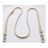 Clip de grenouille intelligent laisse de chien en cuir véritable revêtement en PVC sangle en Nylon Durable décoration de rivet personnalisée mousqueton rembourré solide