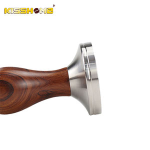 Herramientas <span class=keywords><strong>Barista</strong></span> 51mm 53mm 58mm mango de madera café en polvo prensa Espresso Maker accesorios Base plana café Tamper - Product Image 4