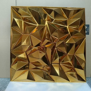 ZJ 现代3D设计黑色PVC墙板 豪华装饰墙板 适用于别墅酒店装饰 - Product Image 2