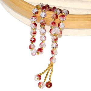 9 нитей, разноцветные мусульманские ледяные хрустовые четки, стеклянные бусины для браслета Tasbih, религиозные ежедневные подарки для молитв - Product Image 5