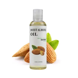 118ml 4 fl oz orgánico puro aceite de almendras dulces para el masaje y la piel y el cabello