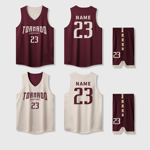 Conjunto de uniforme de baloncesto personalizado reversible-Jersey de dos caras y pantalones cortos combinados con tela de secado rápido para juegos en casa y fuera - Product Image 1