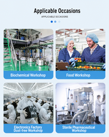 Bilik Pembersih Filter Udara HEPA SENBAO 304 Stainless Steel Baru dengan Efisiensi 99,99% Mobile untuk Bengkel