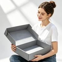 Boîtes d'expédition en carton ondulé haut de gamme, étanches et écologiques, avec fermeture magnétique et poignée, options de logo personnalisé, pour cadeaux, vente en gros