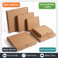 Boîtes à pizza personnalisées en gros, carton ondulé, papier kraft de qualité alimentaire, boîtes à pizza à emporter, fabricant de boîtes à pizza