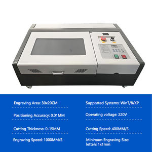 Machine de gravure laser CO2 300x200mm, découpeuse de bois et d'acrylique de bureau, mini graveur laser DIY, petite machine de découpe laser 12x8 pouces - Product Image 5