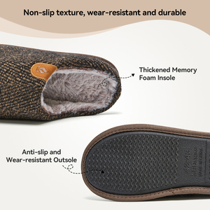 Pantuflas Cómodas de Espuma Viscoelástica para Hombre, Zapatillas Cálidas para el Hogar, Interior/Exterior, con el Mejor Soporte para el Arco del Pie - Product Image 2