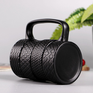 Venta al por mayor fresco 430ml negro personalizado neumático de cerámica 3D neumático taza de café para hombre regalo <span class=keywords><strong>del</strong></span> Día <span class=keywords><strong>del</strong></span> <span class=keywords><strong>Padre</strong></span> Promoción de Empresas de automóviles - Product Image 2