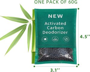 Assorbitore di Odori al Carbone Attivo, Deodorante per Frigorifero, Deodorante per Bidone della Spazzatura, Eliminatore di Odori per Casa, Animali Domestici, Auto 60g/Confezione - Product Image 2