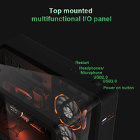 Left Side 360mm Water Cooling Gaming Case 400mm GPU Support ATX M-ATX PC Chassis High Airflow Tempered Glass Computer Case
