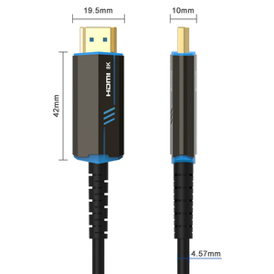 Cable de fibra óptica HDMI de grado de ingeniería, aleación de Zinc, 8K, Kabel, 60Hz, Conductor de cobre, LinkJun, compatible con Cable HDMI 2,1 - Product Image 2