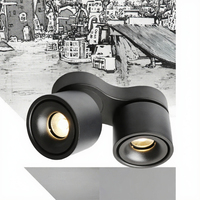 Plafonnier LED encastré en aluminium rotatif à 360 degrés, 8W-12W, spot contemporain pour la cuisine, le salon, la décoration