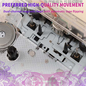 Reproductor de Casetes Inalámbrico Transparente con Logotipo Personalizado, BT 5.0, MP3, HiFi, Retro, Auto Reverse, Grabador de Casetes, Batería Doble - Product Image 6