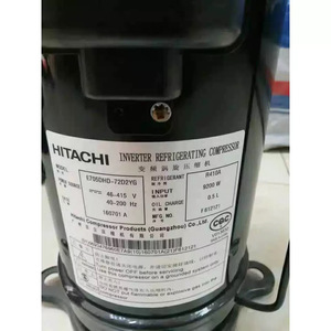 คอมเพรสเซอร์ทำความเย็นแบบอินเวอร์เตอร์ฮิตาชิ รุ่น E655DHD-65D2YG 46-415V 40-200Hz R410A 9000W - Product Image 3