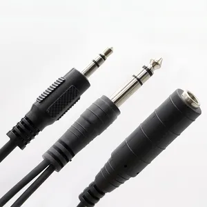 Custom Male To Female TRS TS 1/4インチ6.35ミリメートルTo 3.5ミリメートルAudio Stereo Jack Cable