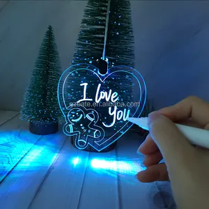 Bút Viết Sáng Acrylic Mặt Dây Chuyền Đèn Giáng Sinh Ba Món Quà Giáng Sinh Mini Quà Tặng Giáng Sinh 2023 Ý Tưởng