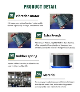 Nhà Máy Giá Chất lượng cao thép không gỉ xoắn ốc con lăn băng tải xoắn ốc xoắn ốc CHUTE vít thang máy thang máy băng tải - Product Image 4