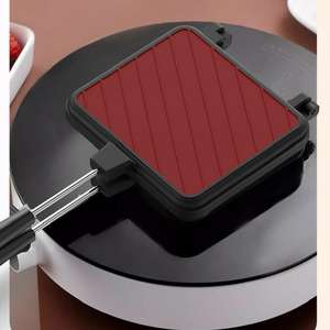 <span class=keywords><strong>Sandwichera</strong></span> tostada-Panini Press Stove Top Toastie Antiadherente Ideal <span class=keywords><strong>para</strong></span> interiores y exteriores Material de aluminio OEM - Product Image 5