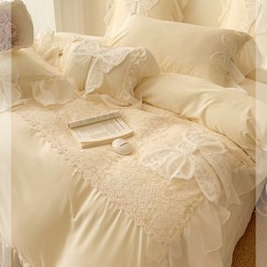 Neue Bettlaken Set Bett bezug Kissen bezüge Schmetterling Fee Spitze Feuchtigkeit Atmungsaktive Tröster Sets Bettwäsche Quilts Hohe Qualität - Product Image 6