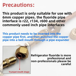 Quick Manual Fluorinated Copper Needle Valve Eco-friendly Refrigerator Parts <strong>Inflatable</strong> Joint Household Hotel Air Conditioning - Product Image 4