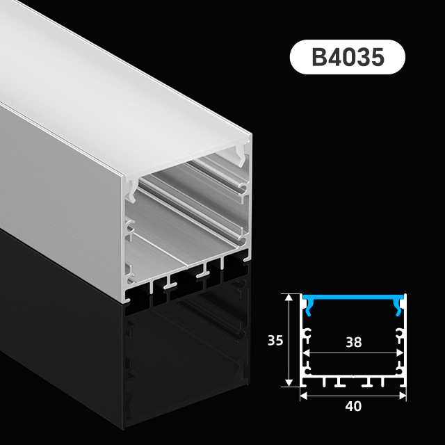 B40 Trần Linea đèn Alu profil kênh đùn nhà ở tản nhiệt bề mặt Dải chiếu sáng nhôm đùn hồ sơ