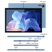 Tablet Android OEM 10.1 Inci 4G LTE dengan Fungsi Telepon T606 MTK6769 Octa Core 6GB RAM 128GB ROM Layar IPS HD WiFi GPS GMS Grosir OEM
