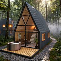 Villa préfabriquée moderne et portable, maison intelligente en kit, structure en acier léger, conception de mini-maison pour bureaux, salles de bains