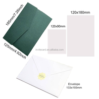 Invitation de mariage en papier écologique vert foncé à trois volets, motif floral 3D pop-up aquarelle, rose bordeaux et doré à chaud pour anniversaire