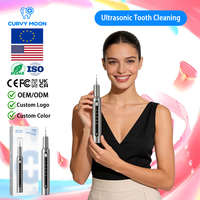 CURVY MOON Détartreur Ultrasonique Portable pour la Maison – Éliminateur de Tartre et de Plaque Dentaire – Soin Bucco-Dentaire et Blanchiment des Dents