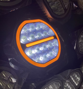 Nuovo 2025 Faro <span class=keywords><strong>LED</strong></span> Rotondo da 7'' 9'' 90W 8500lm 185W 12500lm Senza Viti, Luce Spot Bicolore per Fuoristrada 4x4 - Product Image 5