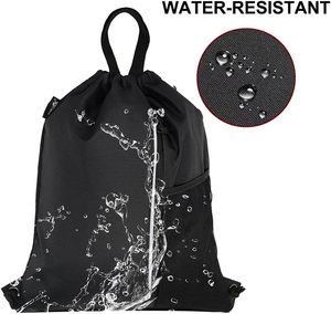 HOLYLUCK Zaino Pieghevole con Coulisse, Sacca con Tasca Impermeabile, Sacche con Coulisse e Tasche <span class=keywords><strong>a</strong></span> Rete per Bottiglia d'Acqua - Product Image 1