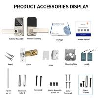 Kunci Pintu Digital Pintar Aurelysse Tuya BLE App Buka Kunci Jarak Jauh Sidik Jari Pegangan Keamanan Tinggi Cloud Aluminium Alloy OEM ODM