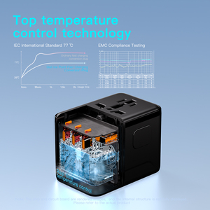 Ouliyo 45W Nhanh Chóng Sạc Du Lịch Sạc Trên Toàn Thế Giới Quốc Tế <span class=keywords><strong>Adapter</strong></span> Thế Giới Phổ Du Lịch Cắm <span class=keywords><strong>Adapter</strong></span> Với USB + 3 Loại C - Product Image 3