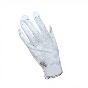 Gant de golf unisexe en cuir Cabretta blanc respirant avec sangle de poignet réglable à scratch - Product Image 2