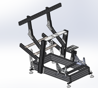 Cockpit de simulation de course Elite Pro 40160 en aluminium, conception originale, fabrication directe d'usine, simulateur de course personnalisé OEM avec assemblage complet