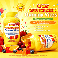 Gommes multivitaminées pour enfants 190 gommes en forme d'ours, goût fruité, supplément quotidien de fibres pour la santé et le développement des enfants, logo personnalisé