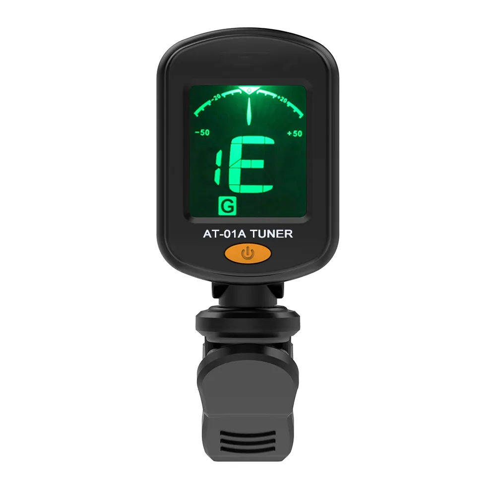 Guitar Tuner Rotatable Clip-on Tuner LCD Display for Chromatic Acoustic Guitar Bass Ukulele Guitar Accessories Z0427-1