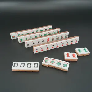 Hot Sell 40mm Luxury Mahjong Set Silver&Gold Mahjong Games Home