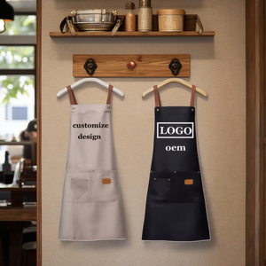 Tùy chỉnh màu sắc một cà phê eo bông Tạp dề cá nhân logo nhà bếp công cụ làm sạch cho nhà hàng cắt tóc cửa hàng nhà bếp - Product Image 1