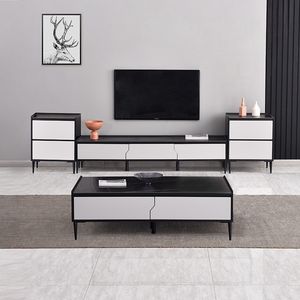 Nueva combinación de gabinete de <span class=keywords><strong>TV</strong></span> de materiales genuinos blancos ajustables modernos muebles para el hogar Juegos de soporte de <span class=keywords><strong>TV</strong></span> Meuble <span class=keywords><strong>TV</strong></span> - Product Image 2